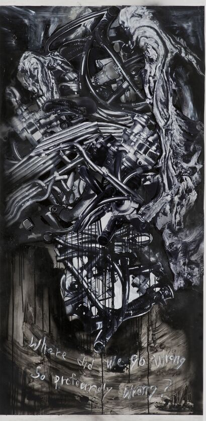 Lift the Curtain Series, No. 2 - a Paint Artowrk by Junko Chodos